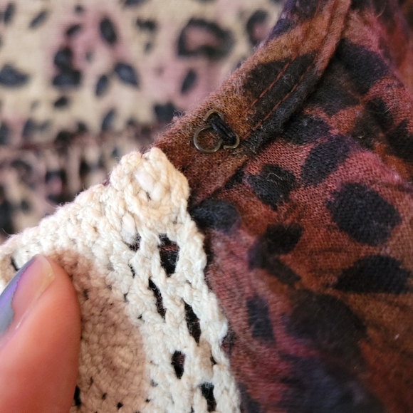 Colorful, Leopard Print Babydoll Top - Picture 8 of 9